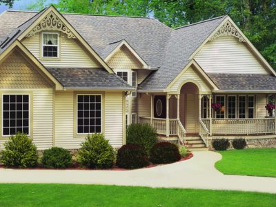 new roof, gutters & downspouts